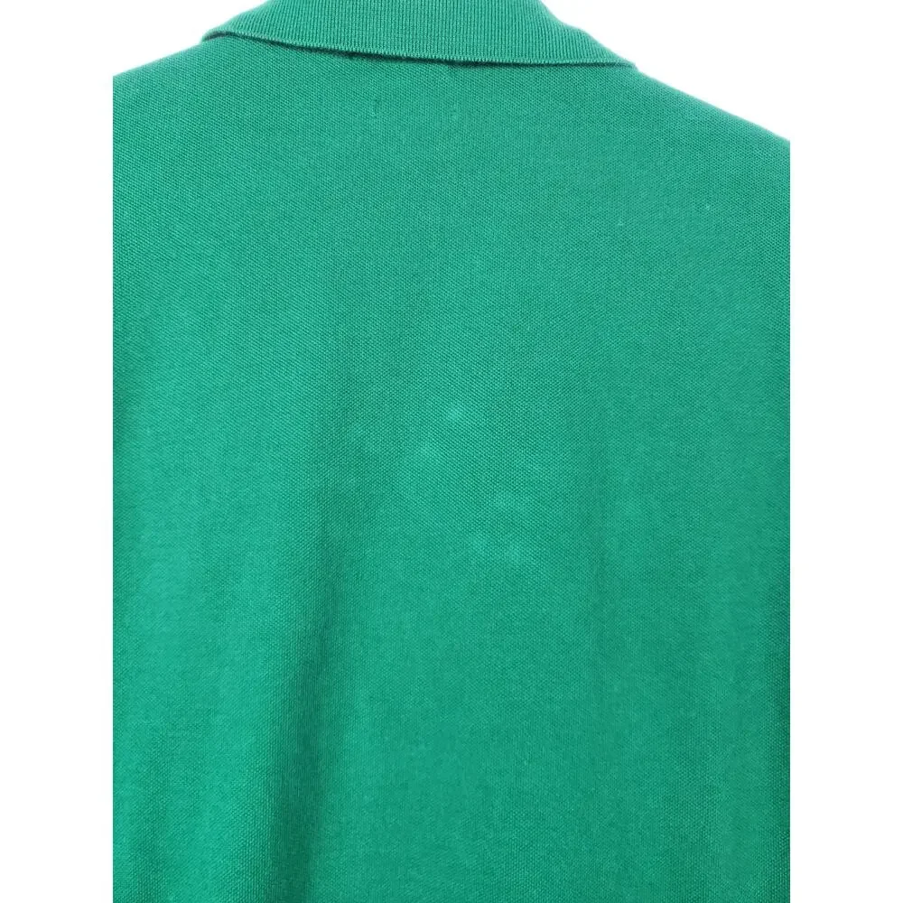 Vintage Polo Ralph Lauren Shirt Green Men Size Small Yellow Logo Short Sleeve